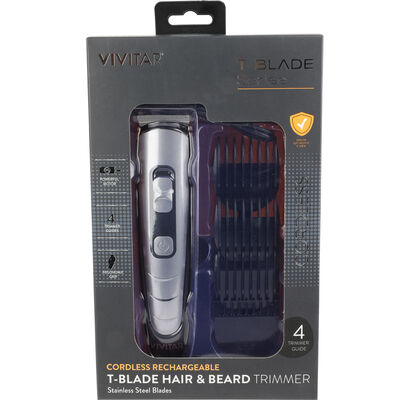 Vivitar Men's Cordless T-Blade Hair and Beard Trimmer
