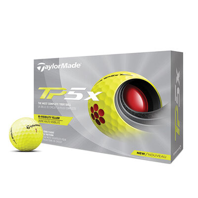 Taylormade TP5X Yellow 12 Pack Golf Balls