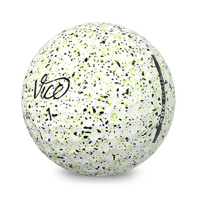 Vice Golf Pro Plus Green/Black Drip 12 Pack Golf Balls image number 2