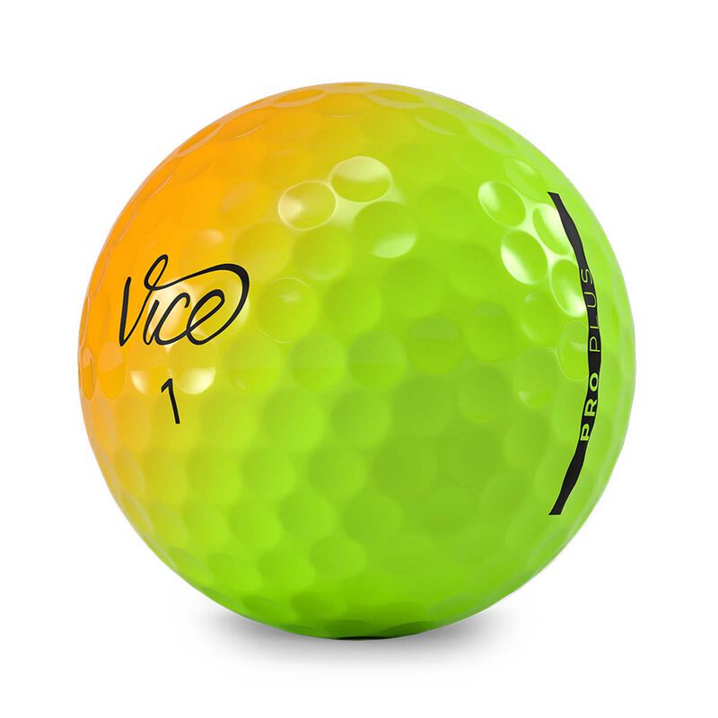 Vice Golf Pro Plus Vice Yellow/Orange 12 Pack Golf Balls image number 2