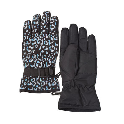 Huntworth Girls' Leopard Ski Glove