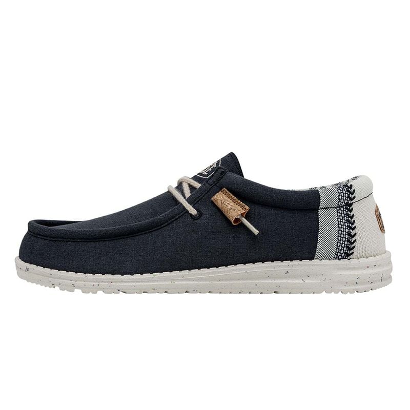 HeyDude Men's Wally Break Stitch Navy Shoes image number 0