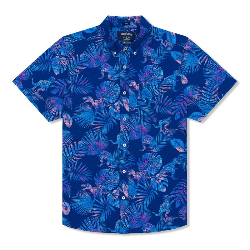 Chubbies Men's Prehistoric Blue Performance Friday Shirt image number 0