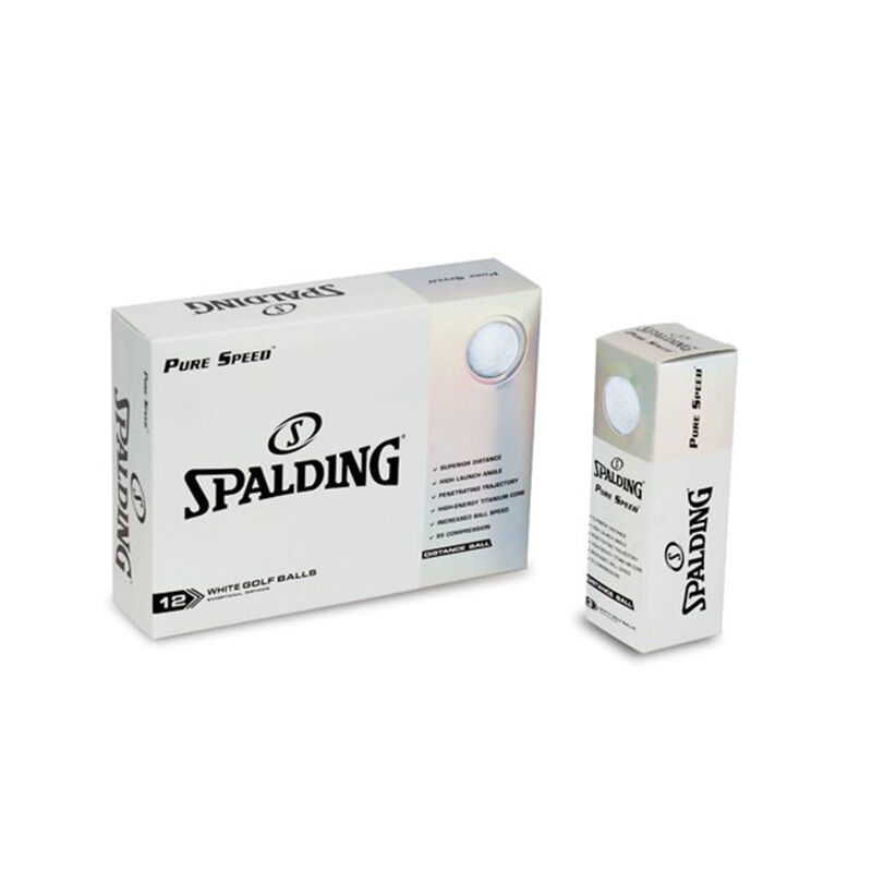 Spalding Pure Speed White Golf Balls 12 Pack image number 0
