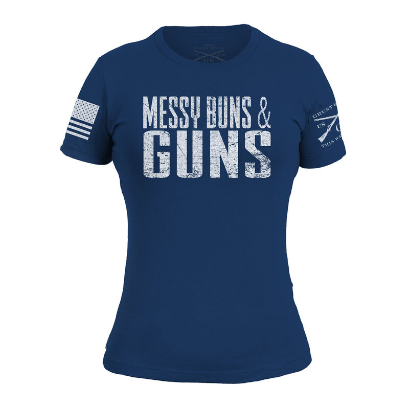 Grunt Style Women's Messy Buns & Guns Tee image number 0