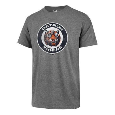 47 Brand Men's Detroit Tigers Cooperstown Slate Grey Throwback Club T-shirt