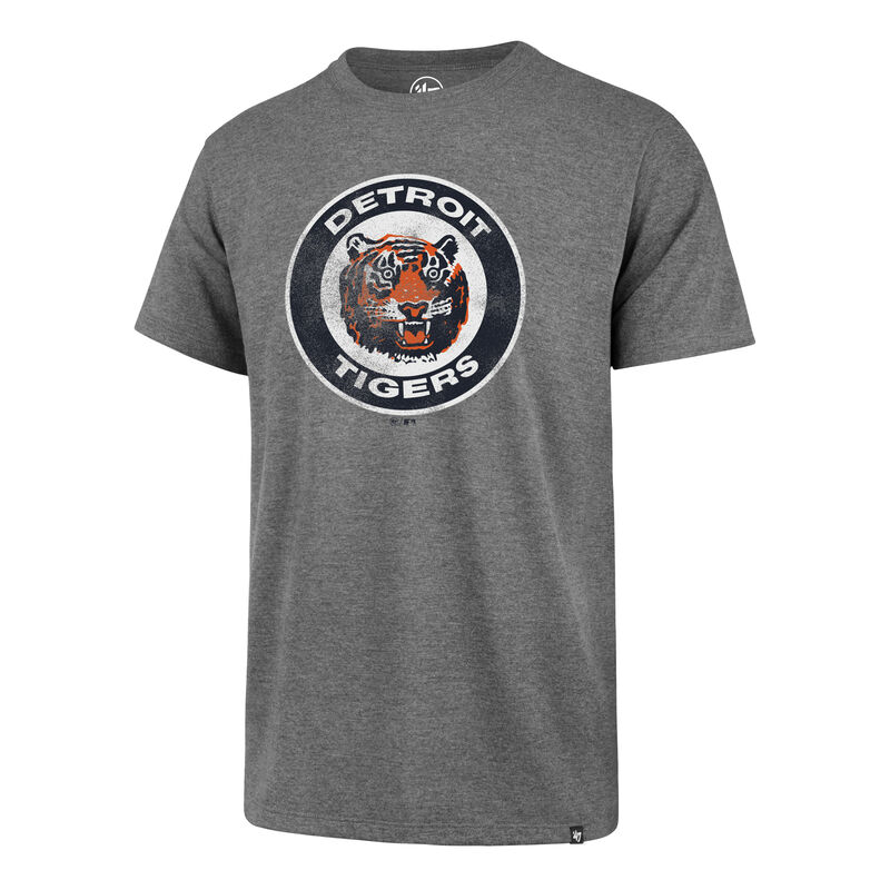 47 Brand Men's Detroit Tigers Cooperstown Slate Grey Throwback Club T-shirt image number 0