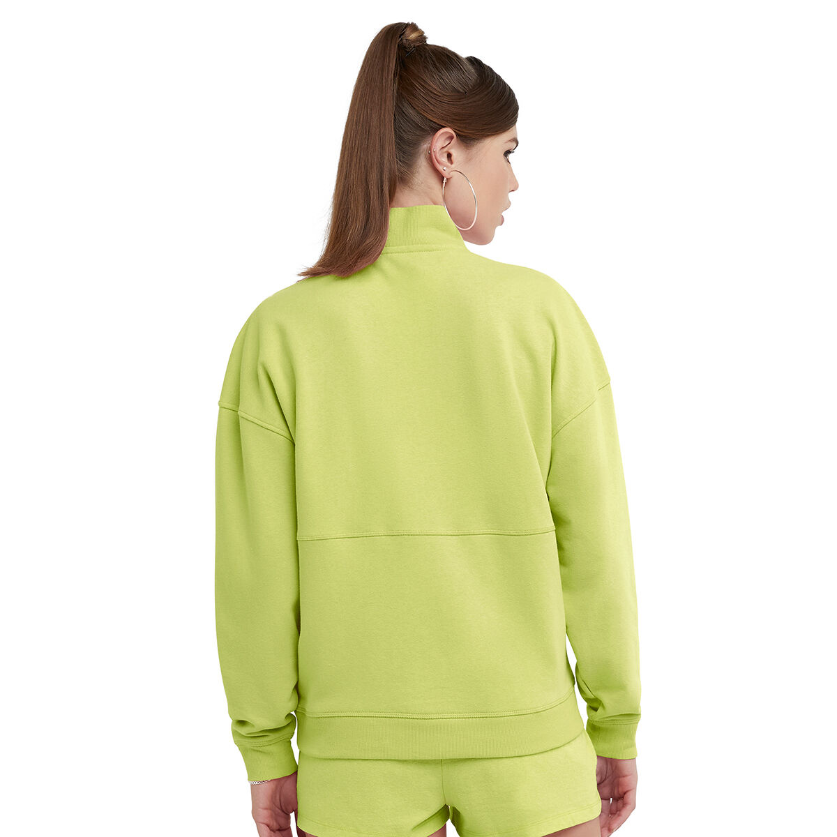 Champion women's campus quarter zip sweatshirt with taping best sale
