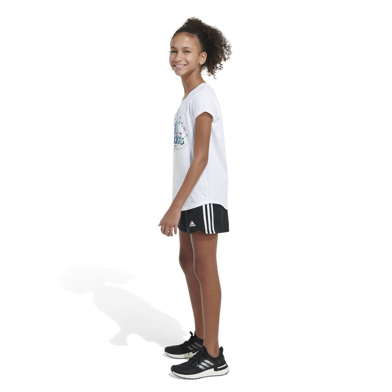 adidas Girls' Shorts Sleeve Essential Tee image number 2