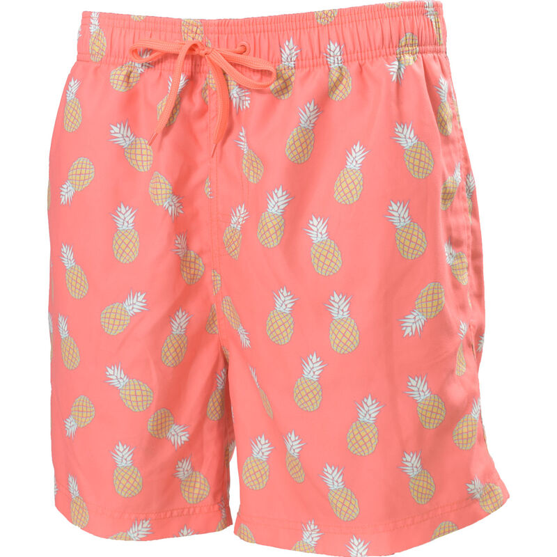 Canyon Creek Men's Coral Pineapple Volley Shorts image number 0