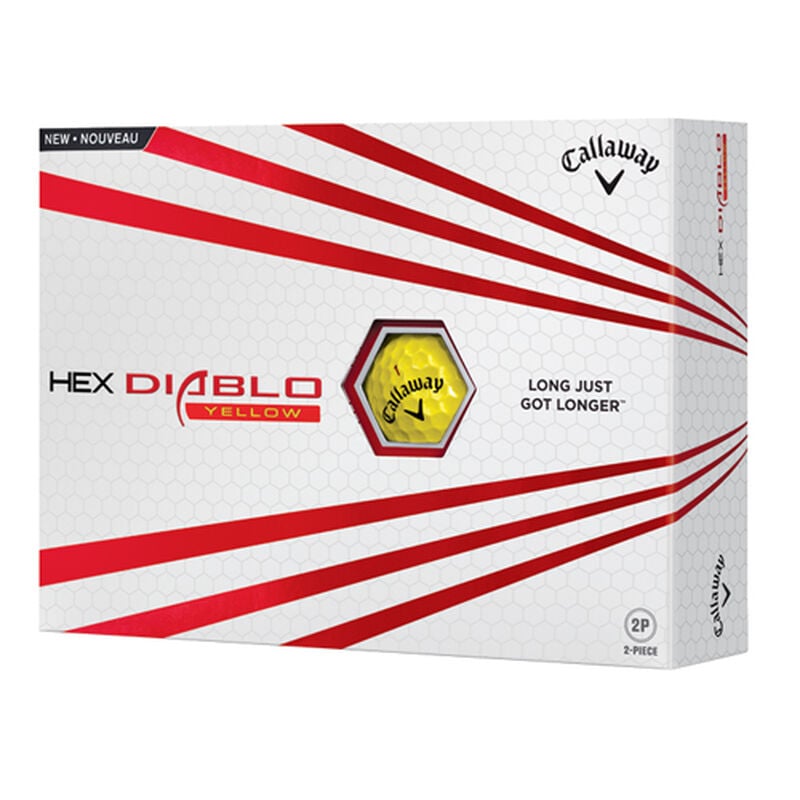 Hex Diablo Yellow Golf Balls, , large image number 0