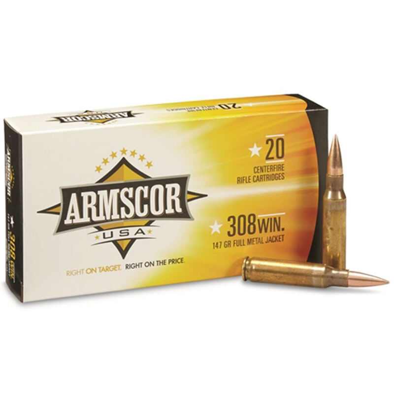 Armscor USA 308 Winchester Ammo 147 Grain Full Metal Jacket image number 0