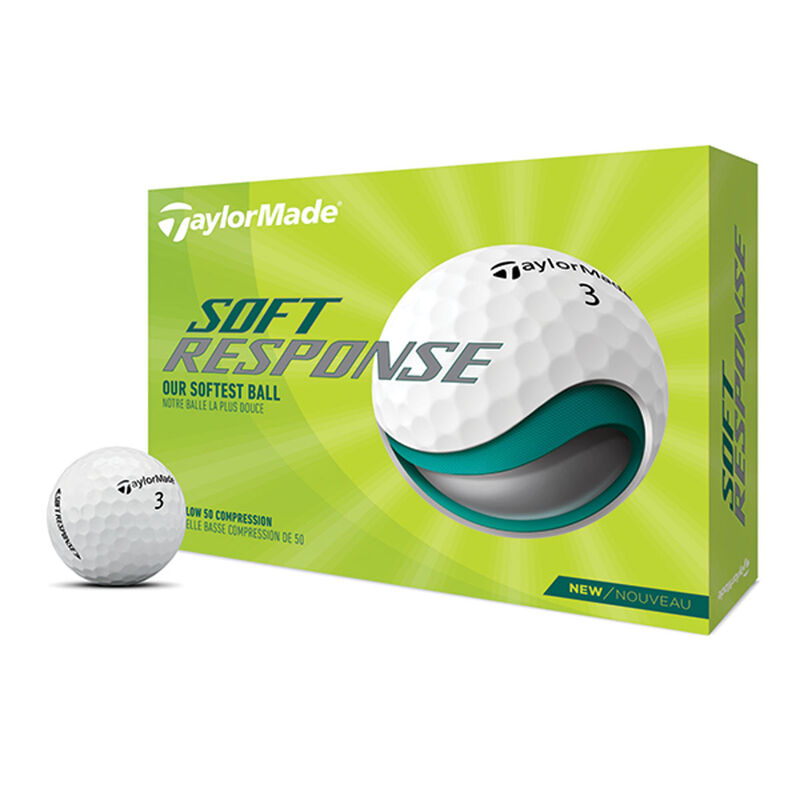 Taylormade Soft Response White 12 Pack Golf Balls image number 0