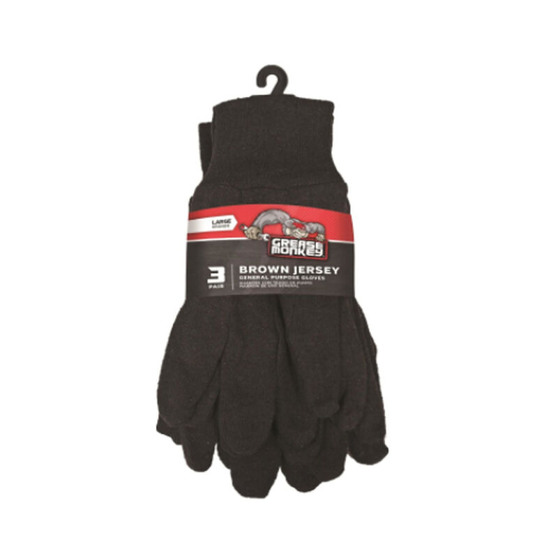 True Grip Large Jersey Gloves 3-Pack image number 0
