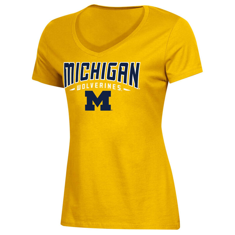 Knights Apparel Women's University of Michigan Classic Arch Short Sleeve T-Shirt image number 0