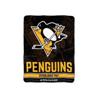 Northwest Co Pittsburgh Penguins Micro Raschel Throw Blanket