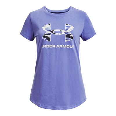 Under Armour Girls' Sportstyle Logo Shorts Sleeve Crew Neck Tee
