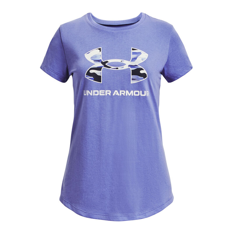 Under Armour Girls' Sportstyle Logo Shorts Sleeve Crew Neck Tee image number 0
