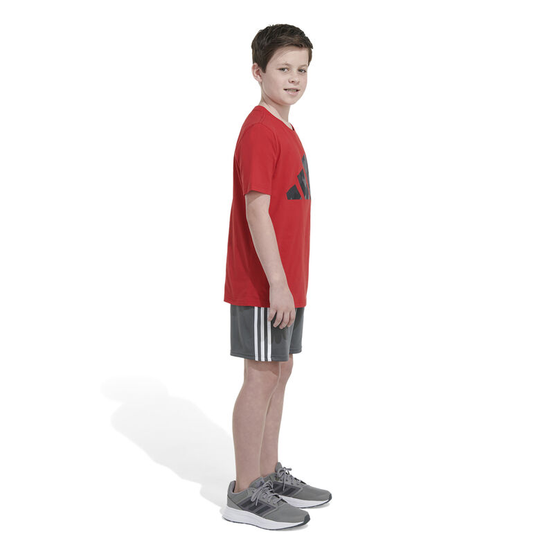 adidas Boys' Shorts Sleeve Camo Logo Tee image number 3