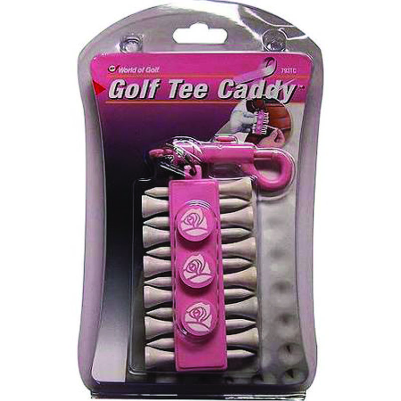 Golf Gifts Pink Golf Tee Caddy image number 0