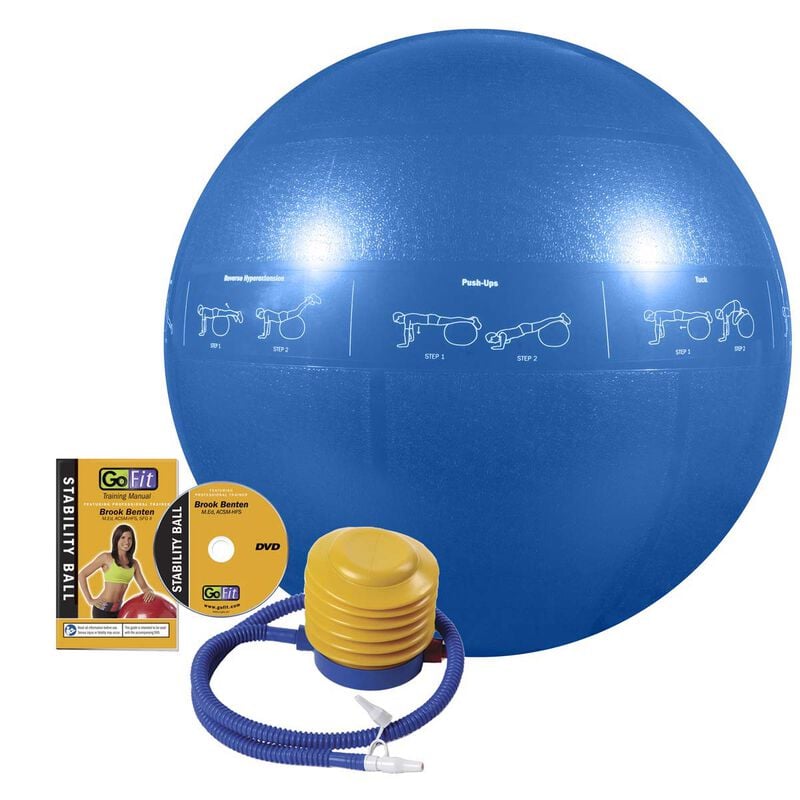 Go Fit 55cm Stability Ball with Guide                                                  ining Manual   Pump image number 1