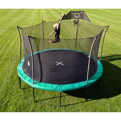 Propel 14 Foot Heavy Duty Trampoline With BasketBall System