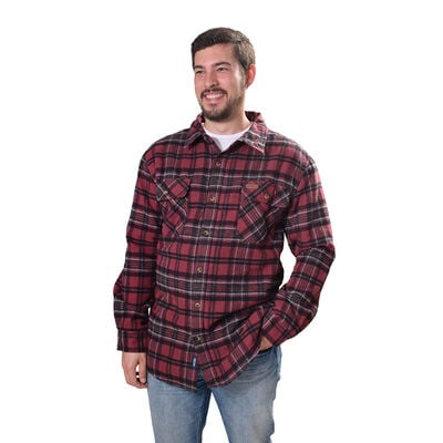 Smiths Workwear Men's Sherpa Lined Flannel Shirt Jacket