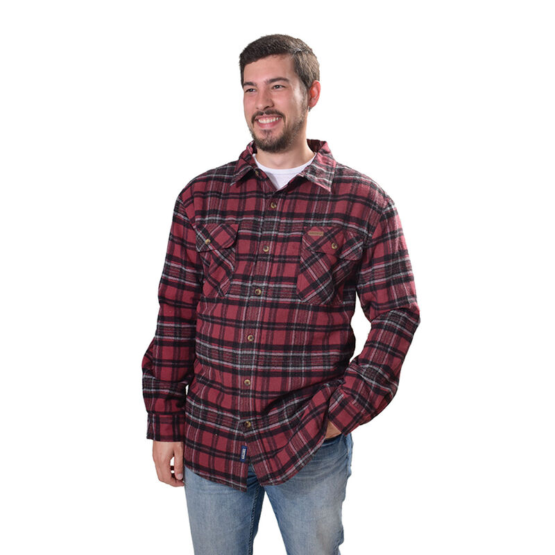 Smiths Workwear Men's Sherpa Lined Flannel Shirt Jacket image number 0