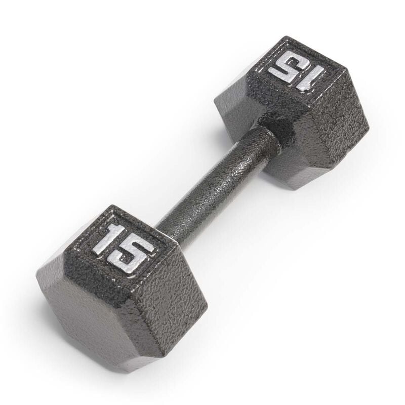 Marcy 15lb Cast Iron Hex Dumbbell image number 1