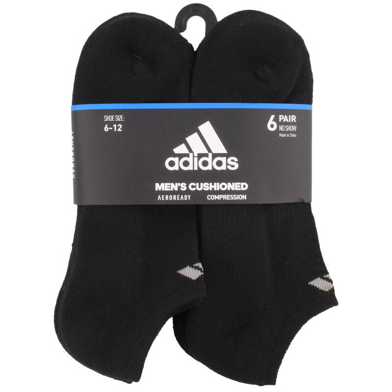 adidas Men's Cushioned 6-Pack No Show Socks image number 7