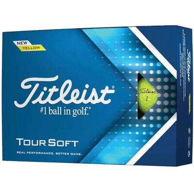 Titleist 12 Pack of Tour Soft Yellow Golf Balls 2022