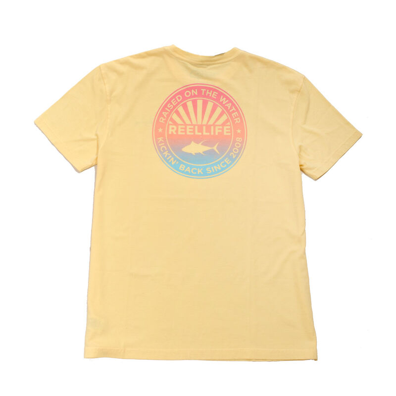 Reel Life Men's Short Sleeve Ombre Circle Fish Tee image number 1