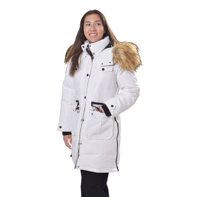Canada Weather Gear Women's Long Parka With Fur Trim Hood