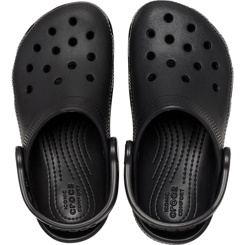 Crocs Youth Classic Black Clogs image number 2