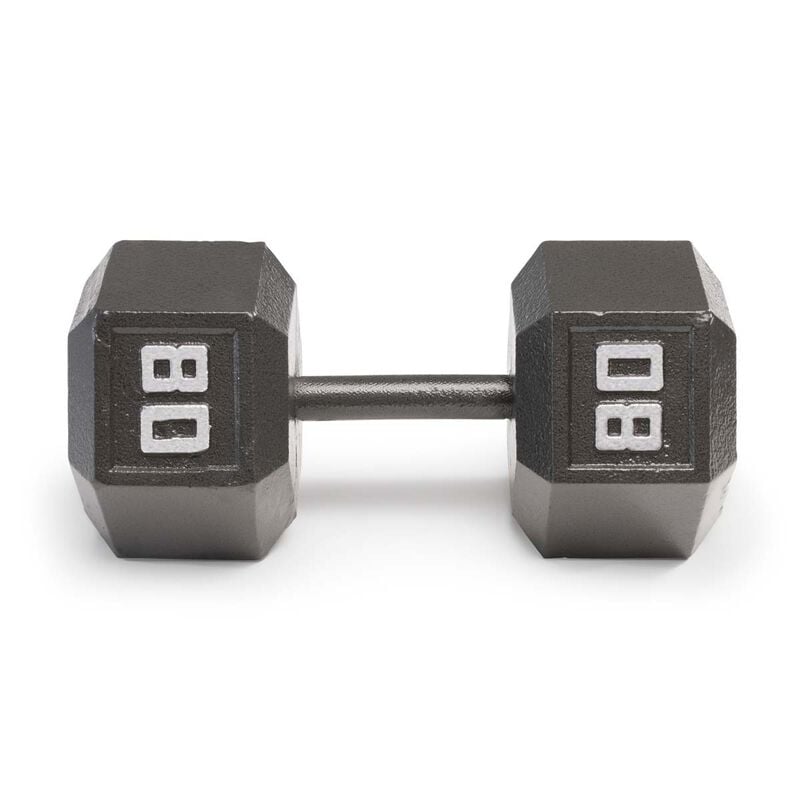 Marcy 80lb Cast Iron Hex Dumbbell image number 2