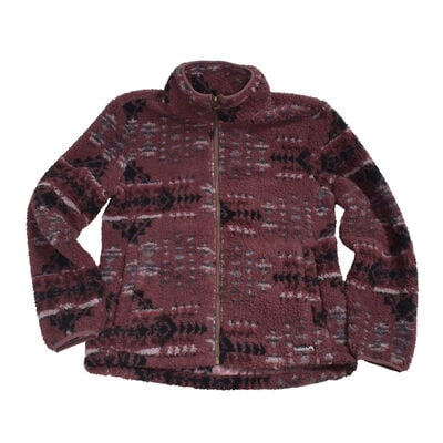 Avalanche Women's Full Zip Print Sherpa Jacket