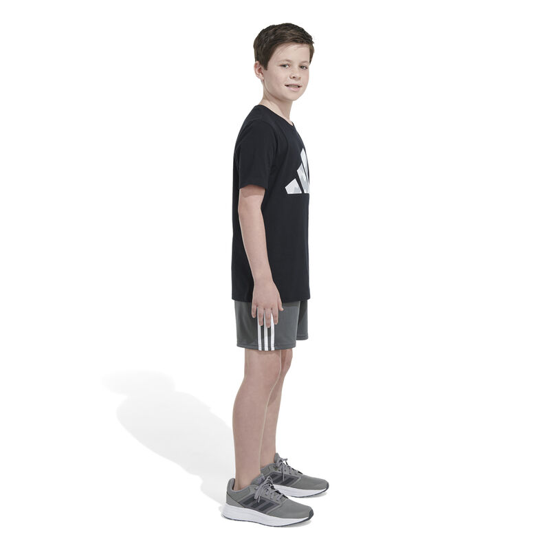 adidas Boys' Shorts Sleeve Camo Logo Tee image number 3