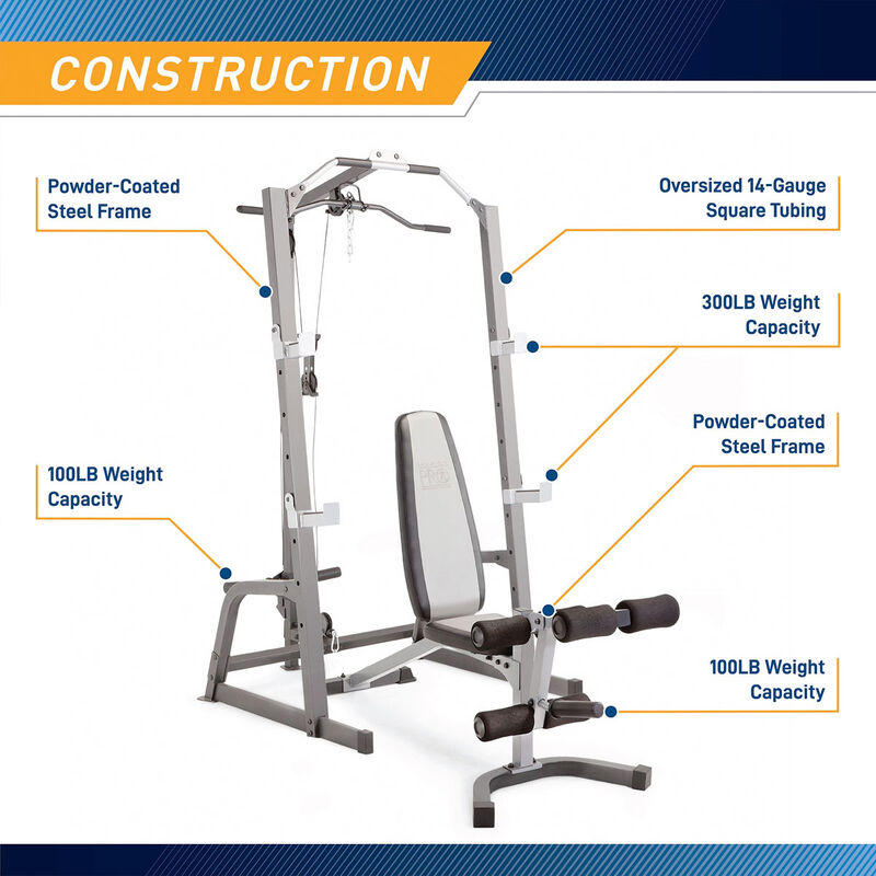 Marcy Deluxe Smith Cage System with Weight Bench image number 8