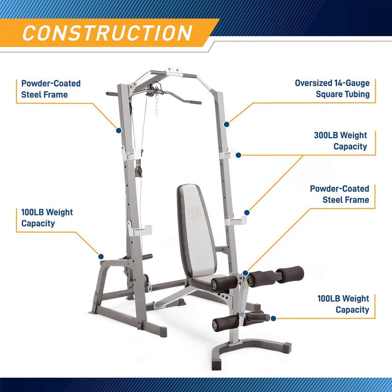 Marcy Deluxe Smith Cage System with Weight Bench image number 9