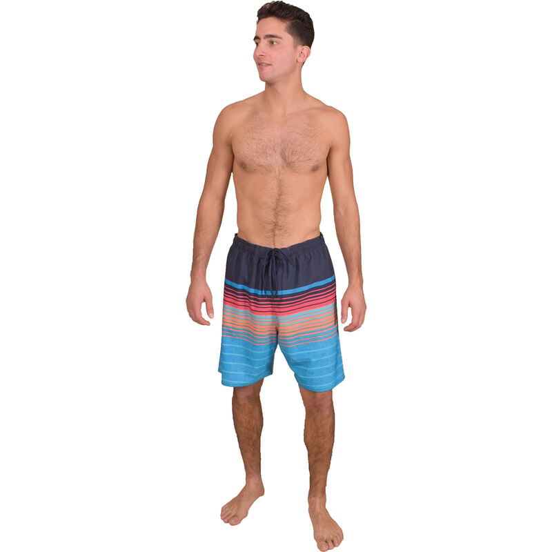 Split Men's Blue Striped Board Shorts image number 1