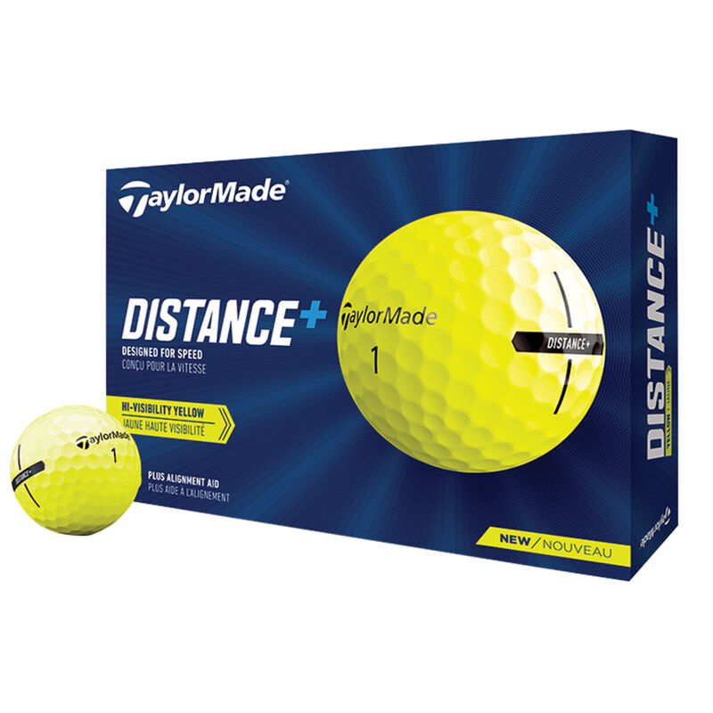 Taylormade Distance Plus Yellow 12 Pack Golf Balls image number 0