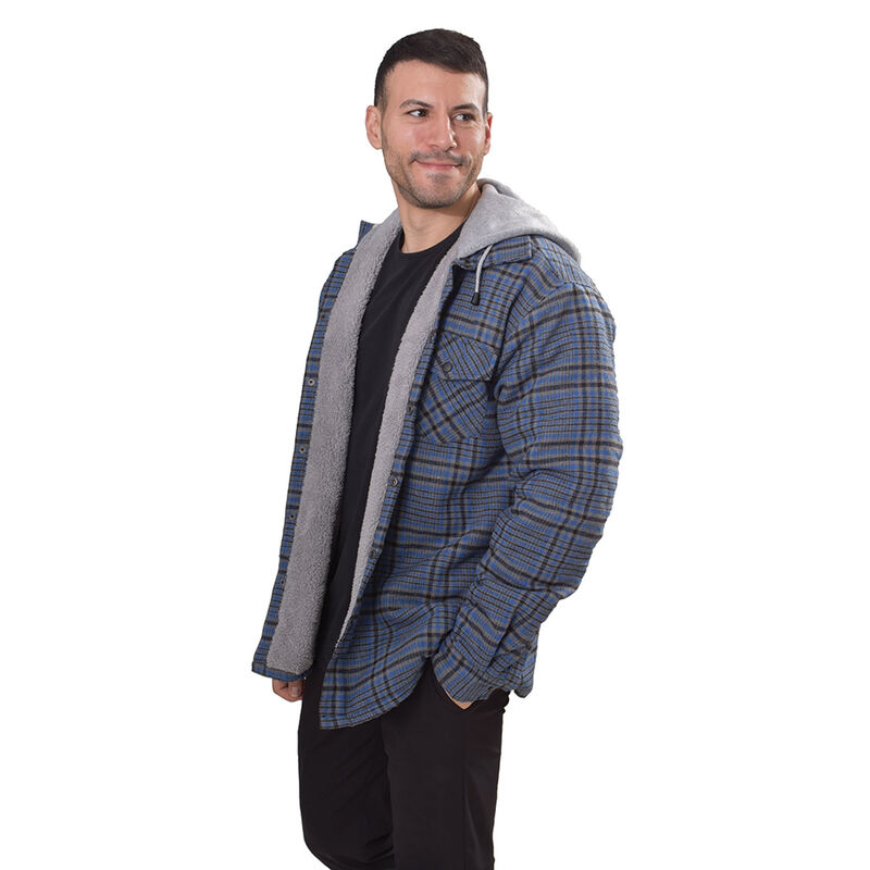 Canyon Creek Men's Sherpa Lined Hooded Flannel Jacket image number 0