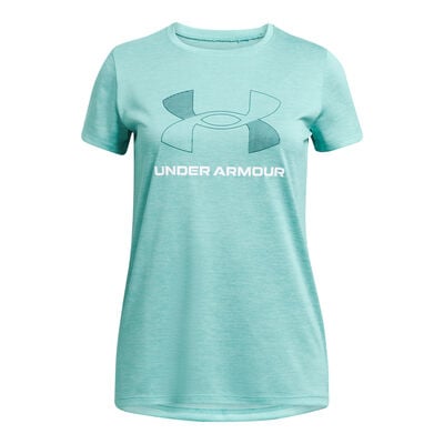 Under Armour Girls' Tech Twist Big Logo Short Sleeve shirt