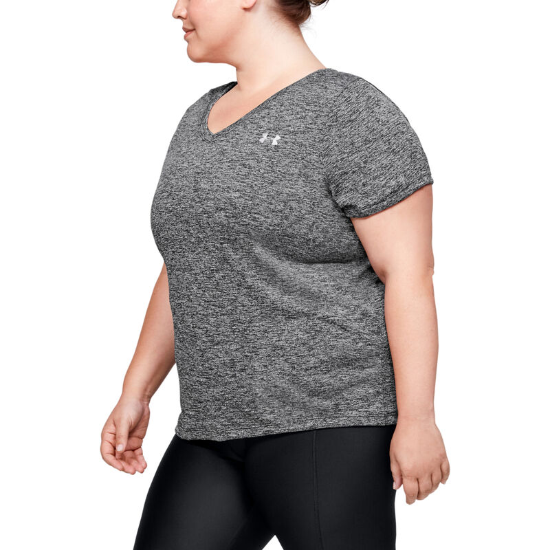 Under Armour Women's Plus Size Tech Twist Short Sleeve V-Neck Tee image number 4