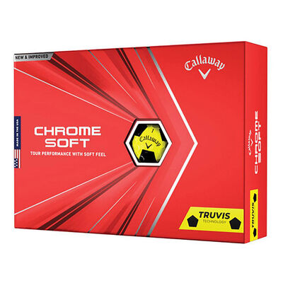 Callaway Golf Chrome Soft Truvis 12 Pack Yellow Golf Balls