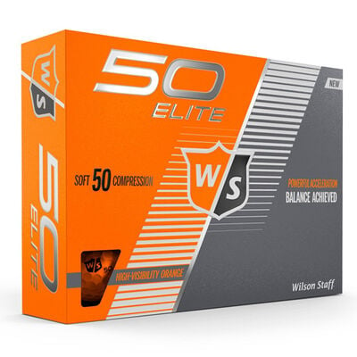 Wilson Staff Fifty Elite Orange Golf Balls - 12 Pack