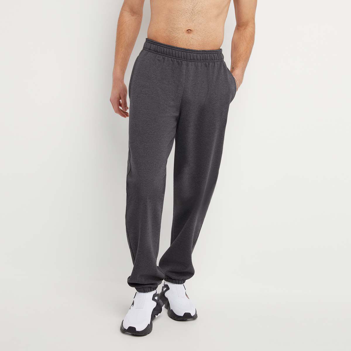 Champion Men s Powerblend Relaxed Bottom Fleece Pants