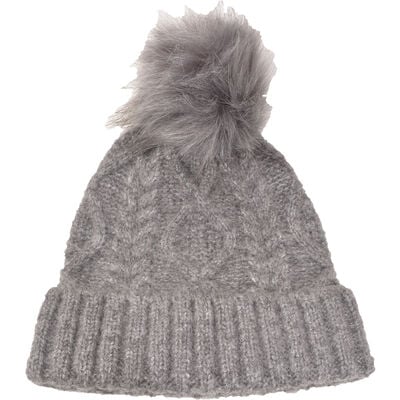 David & Young Women's Soft Acrylic Cable Cuff Beanie