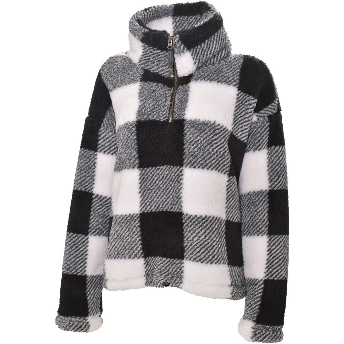 Black and white buffalo plaid jacket womens shop