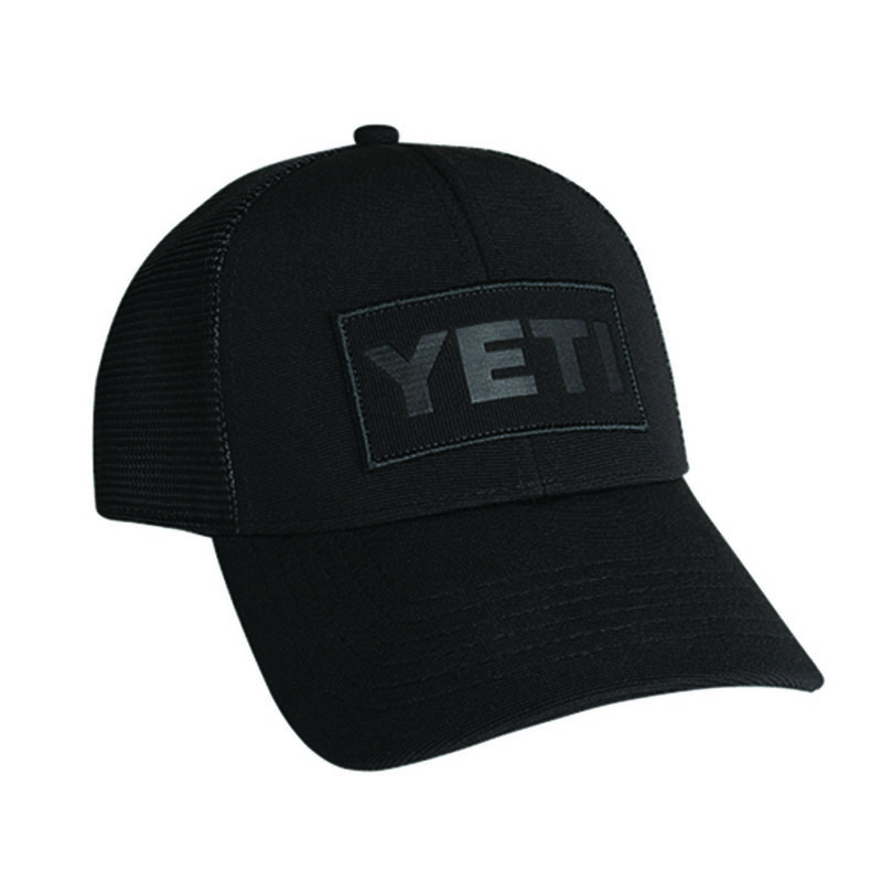 YETI Men's Black On Black Patch Trucker Hat image number 0